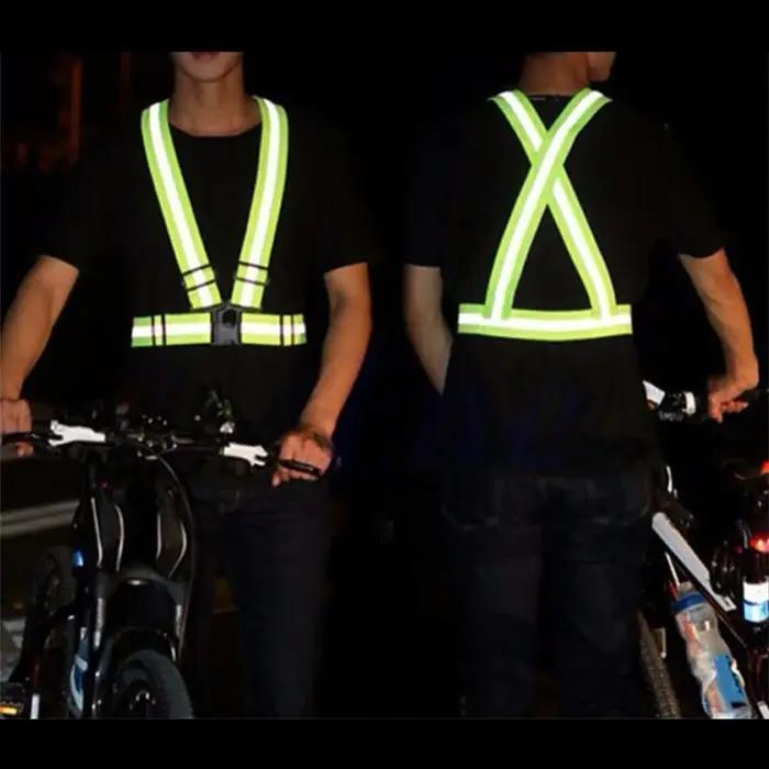 Automne en plein air course Sport de nuit cyclisme sangle arrière réfléchissante gilet bandes d'aver