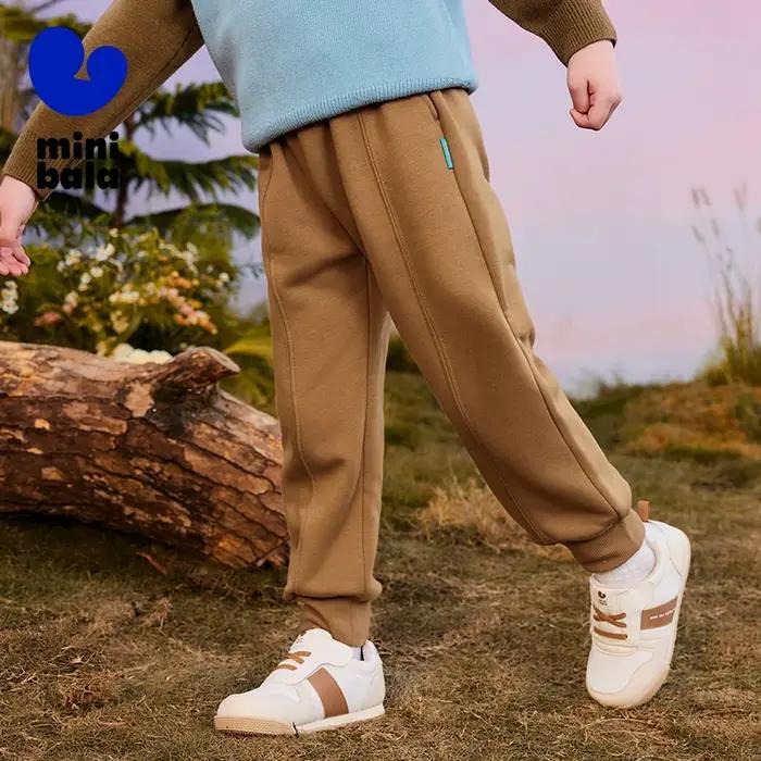 Mini Bala enfants pantalons printemps automne nouveau épais doublé polaire pantalons de survêtement
