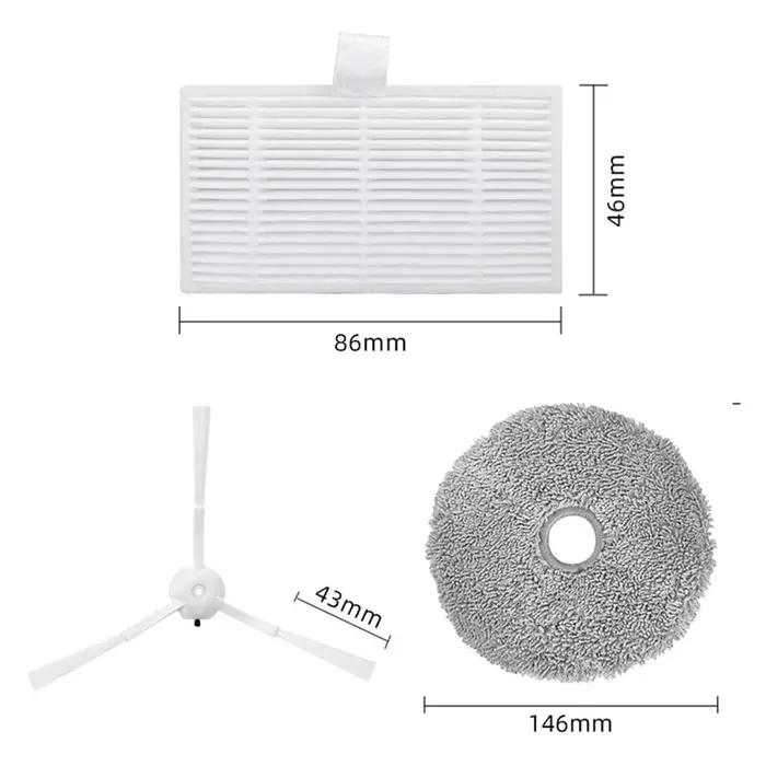 Compatible pour Xiaomi Lydsto W2 / Kyvol Cybovac S60 / Blaupunkt Bluebot OMEGA / inic iX10 brosse la