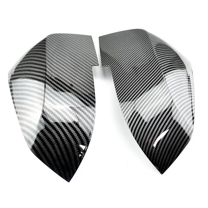 Couvercle de rétroviseur noir carbone, 2 pièces, pour BMW série 1 2 3 4 X M 220i 328i 420i F20 F21 F