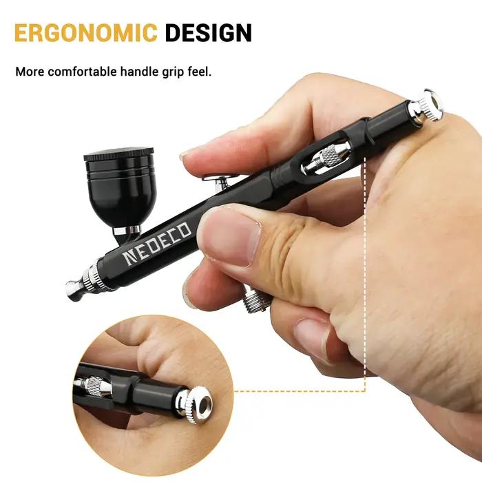 Kit d'aérographe Neoeco 30PSI, ensemble d'aérographe portable multifonction à double action, compres