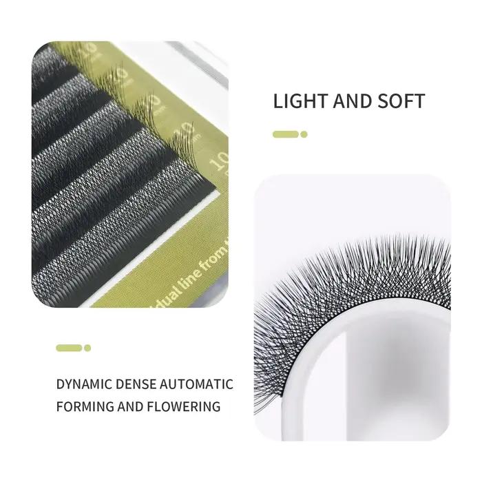 GLAMLASH marron 3D 4D 5D cils C/D/L/LU/M ventilateur de Volume préfabriqué W Style Extension de cils