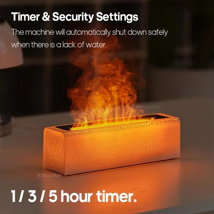 KINSCOTER diffuseur d'arôme d'huile essentielle humidificateur d'air de flamme diffuseur de brume fr