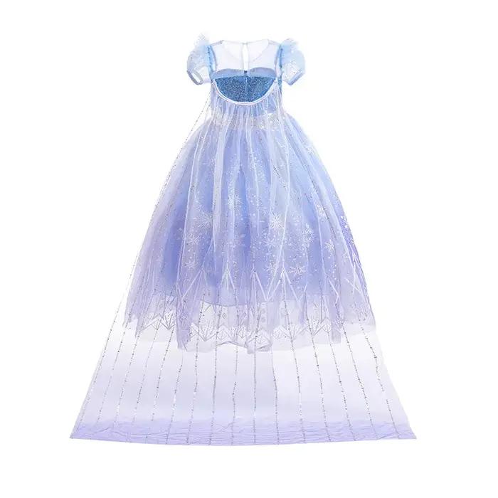 Robe de princesse Elsa pour fille, tenue de cosplay lumineuse pour Halloween, déguisement Frozen pou