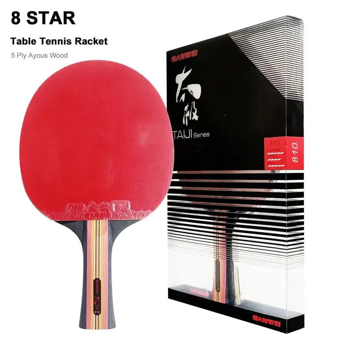 SANWEI-Raquette de tennis de table professionnelle Taiji 7, 8, 9 étoiles, en bois et carbone, ping-p