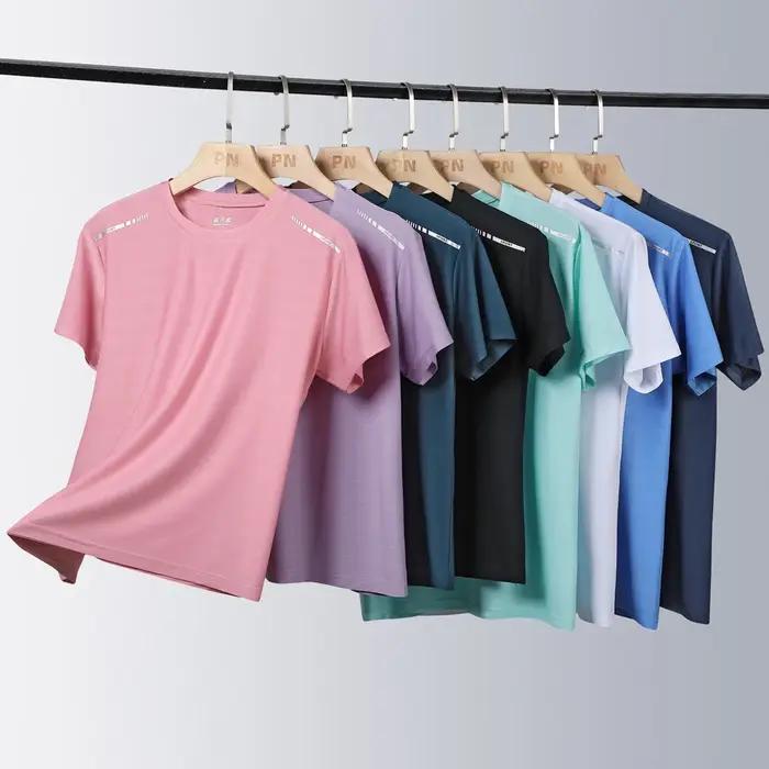 Femmes course T-Shirt réfléchissant haute élastique respirant course sport T-Shirt été séchage rapid