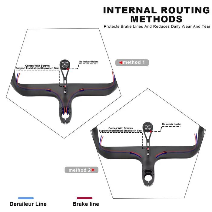 Guidon de vélo en carbone RXL SL 1-1/8 "barre de chute de route intégrée 400/420/440mm guidon de vél