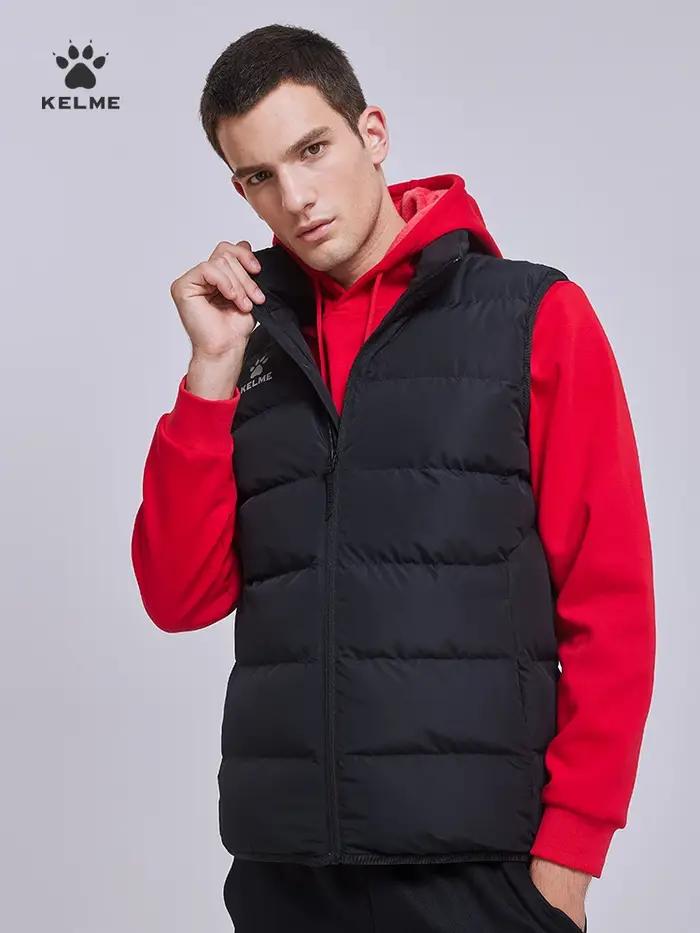 KELME – veste de sport en coton pour hommes, nouvelle veste chaude et coupe-vent sans manches pour l