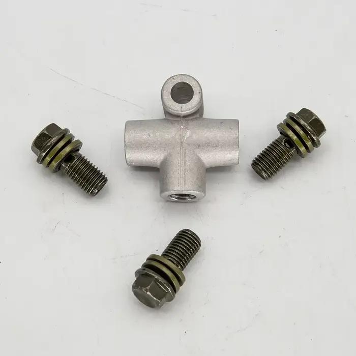 Connecteur de raccord de tuyau de frein hydraulique, adaptateur en T à 3 voies pour ATV Kart M10 X 1