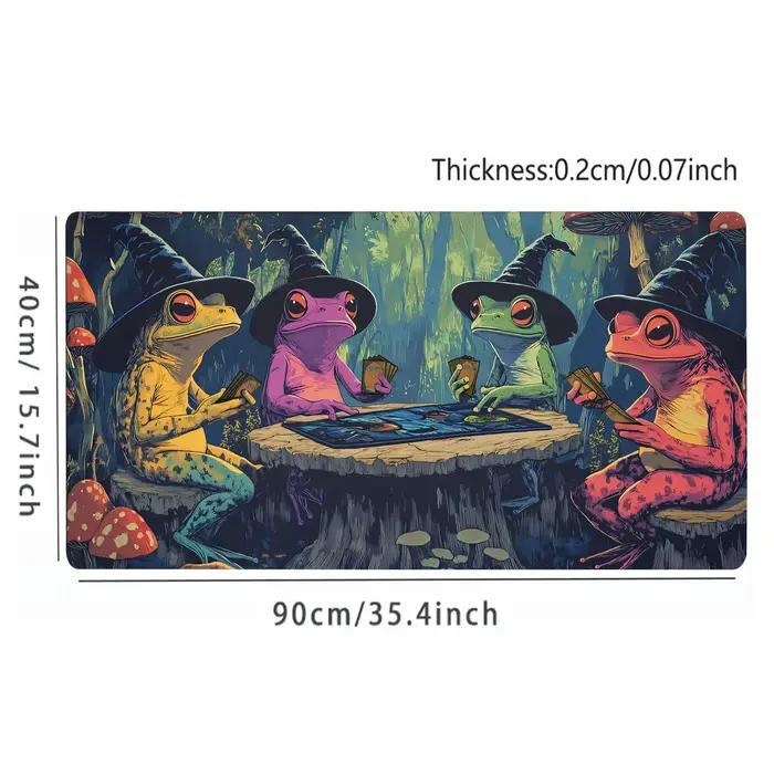 Tapis de jeu magique, tapis de jeu sur le thème de la grenouille sorcière, tapis de bureau anime, accessoires de bureau, tapis de souris 35x60cm, tapis magique Raccoon