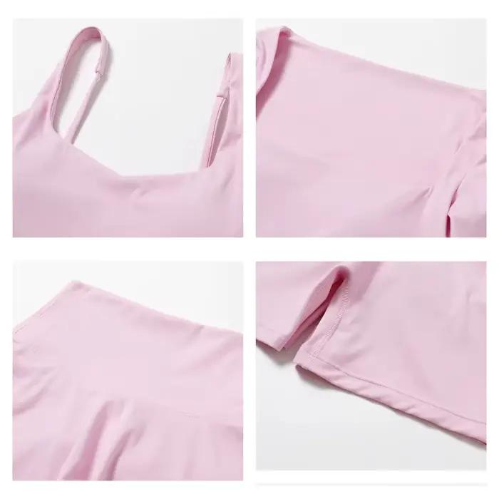 Ensemble sport 2 pièces Hearuisavy haut court legging séchage rapide yoga fitness course à pied femmes occasions spéciales
