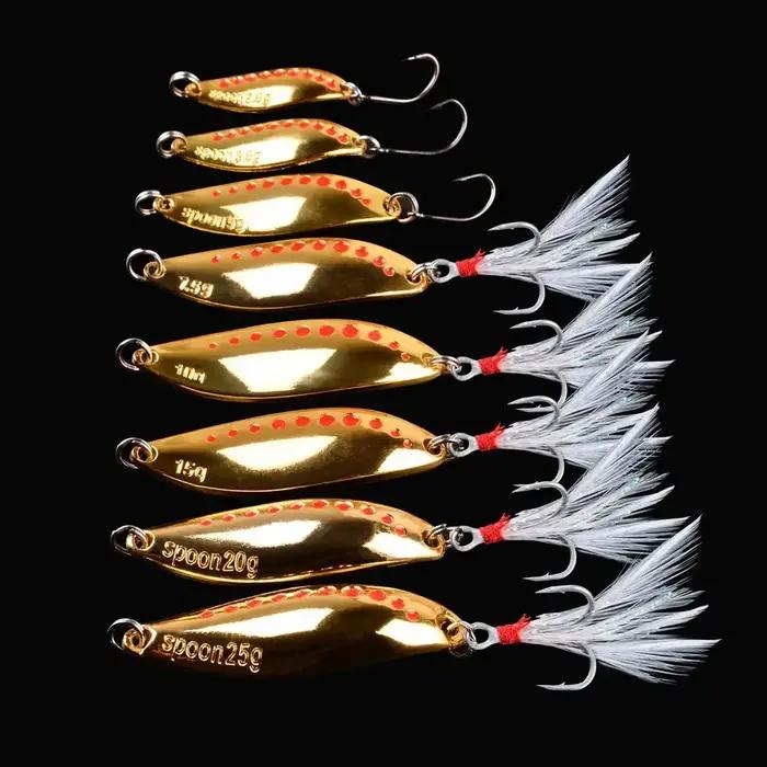 Métal Vib sangsue Spinners cuillère leurres 2.5g 5g 7.5g 10g 15g 20g 25g 30g appât artificiel leurre