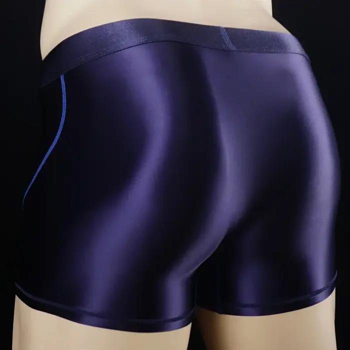 Maillot de bain brillant pour hommes, sexy, short brillant, sous-vêtement Boxer