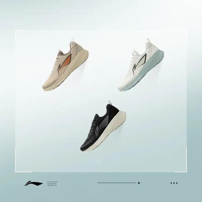 Li-Ning LIGHTCLOUD – chaussures de course pour hommes, baskets de sport respirantes et confortables,