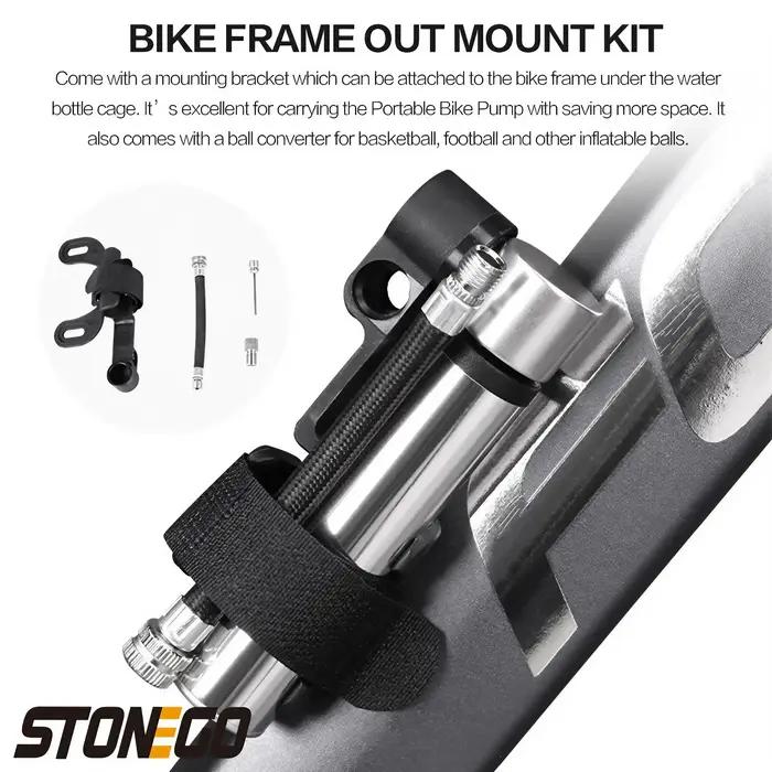 Pompe à vélo de poche Portable 120 PSI haute pression, Mini pompe à vélo adaptée à la Valve Presta/S