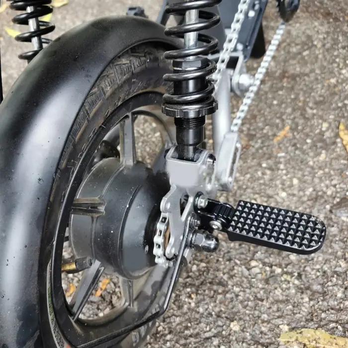 Pédale arrière coordonnante pour vélo électrique en alliage d'aluminium conception pliable motif large pour cyclistes expérimentés et débutants usages variés occasions spéciales