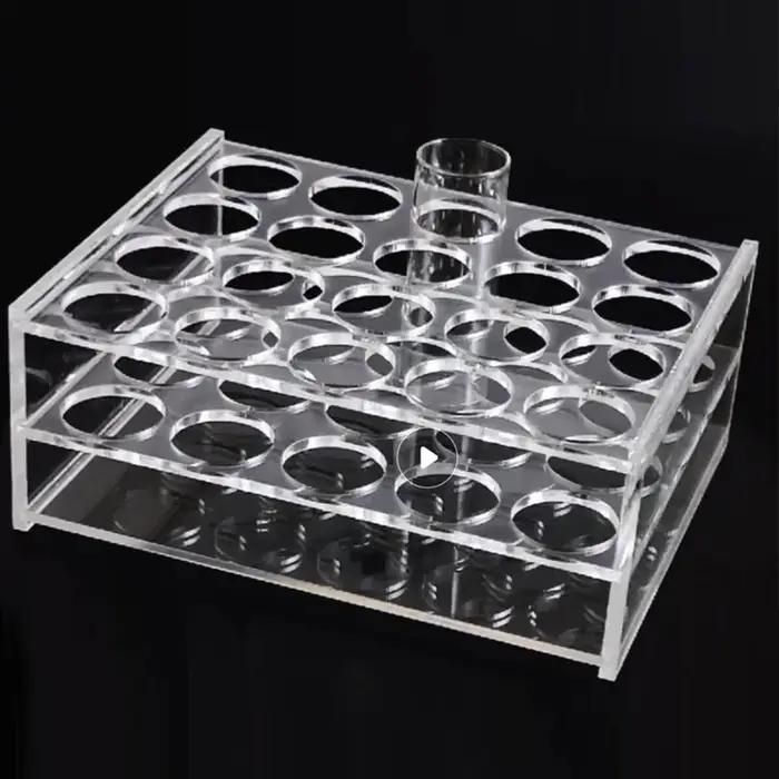 0.2/0.5/1.5/2/5/7/10/15/20/25/50/100ml 24/48/40/96 trous plaque de stockage verre organique PMMA lab