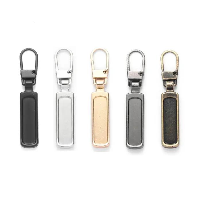 5 pièces couture bricolage détachable fermeture éclair tête fermeture éclair tirer pratique robuste