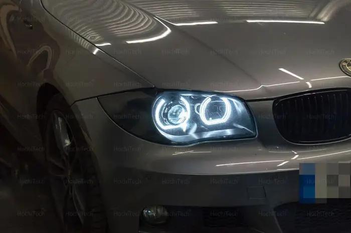 LED cristal yeux d'ange coupe Style DRL DTM U forme lumière 6000K blanc jaune pour BMW série 1 E82 E