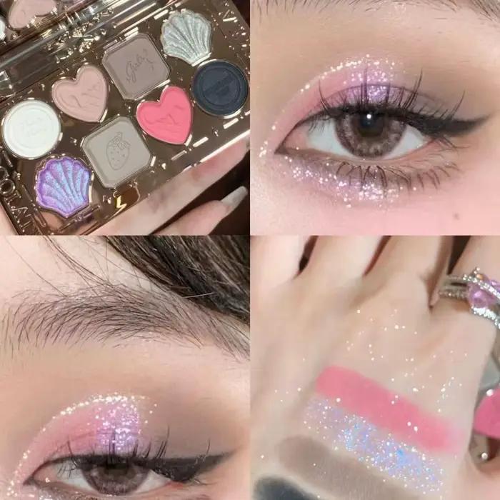 Flower Knows maquillage fard à paupières chocolat Wonder-Shop paillettes mat ombre à paupières Palet