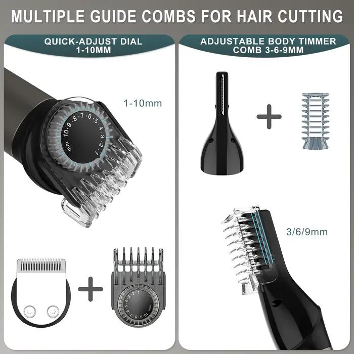 Hatteker-Tondeuse à cheveux électrique tout-en-un pour hommes, ensemble de tondeuse à cheveux, machi