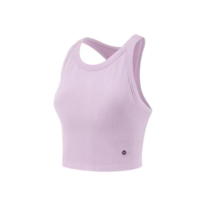 Li-ning – gilet d'entraînement sans manches à col rond pour femmes, 89.5% Nylon 10.5% élasthanne, do