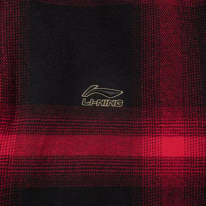 Li-ning hommes sport Style manteaux à la mode confortable rouge Plaid doublure à capuche vestes déco