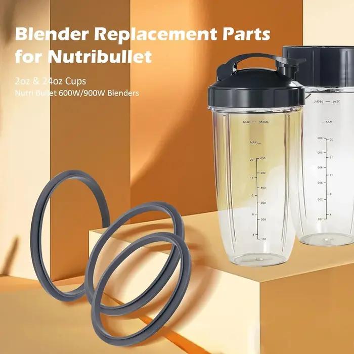 Lot de 2 Pièces de Rechange Gris Compatible avec les Mélangeurs NutriBullet 600W 900W NB-101B NB-201