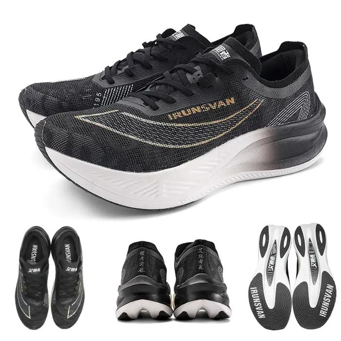 Chaussures course professionnelles carbone nylon - Baskets légères rebondissantes piste terrain homme femme
