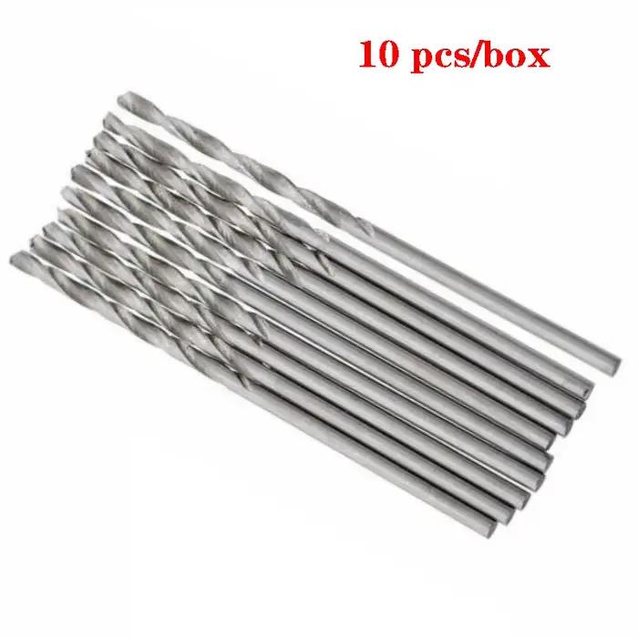 10 pièces de haute qualité HSS foret hélicoïdal à tige droite 0.3-3.5mm jeu de forets hélicoïdaux po