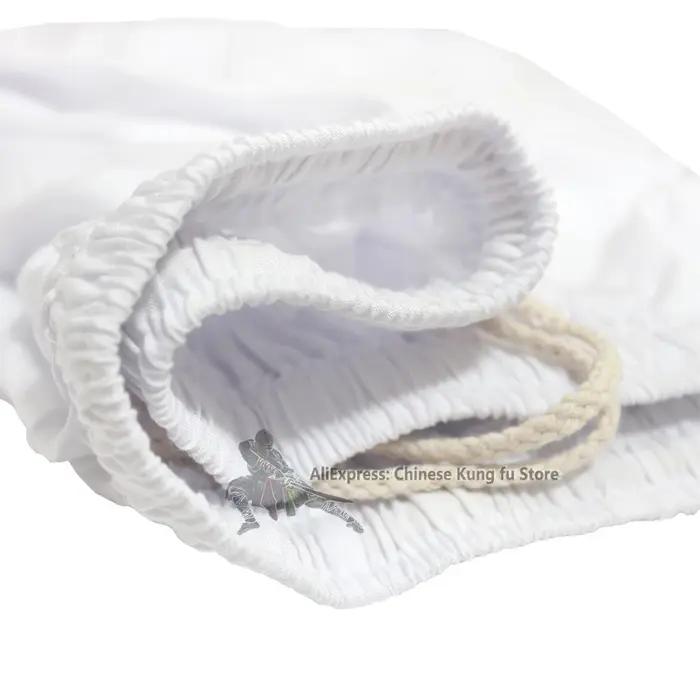 Pantalons coton arts martiaux Kung fu Tai chi noir blanc pour adultes enfants - Yoga méditation