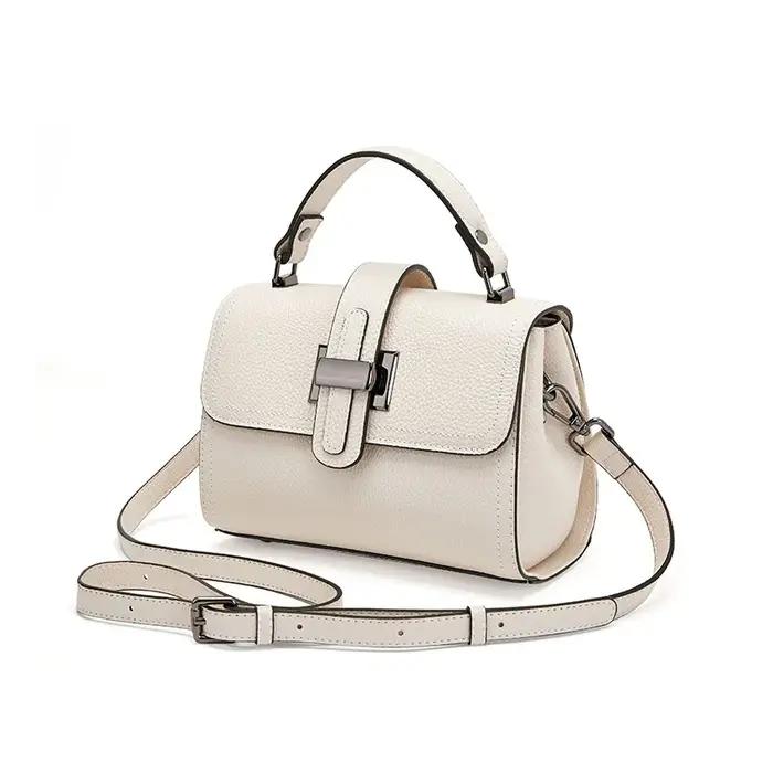 Sac messager en cuir véritable pour femme, sac à main décontracté, cuir de vache, tout assressenti,