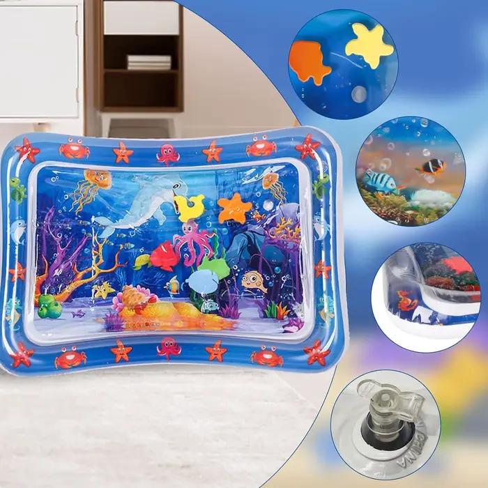 Tapis de jeu d'eau gonflable en PVC pour bébés, temps du ventre, jouets d'activité, développement moteur et sensoriel, coussin d'eau pour nourrissons, éducation précoce, cadeau pour nouveau-né