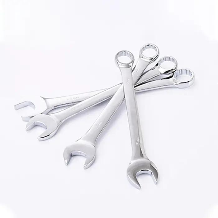 Clé à cliquet à extrémité ouverte en fleur de prunier à double usage, clés combinées 6MM-32MM, coupe
