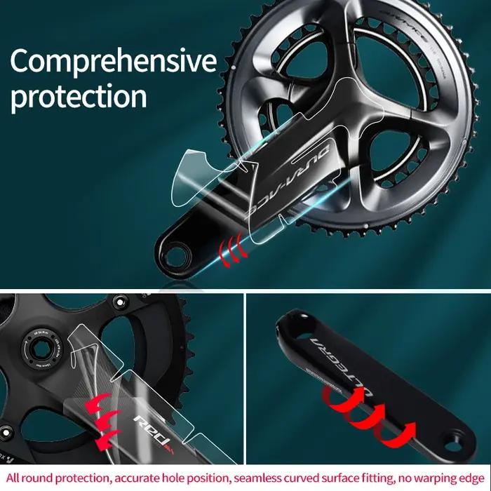 Film de protection universel pour manivelle de vélo de route, en Fiber de carbone, Film de protectio