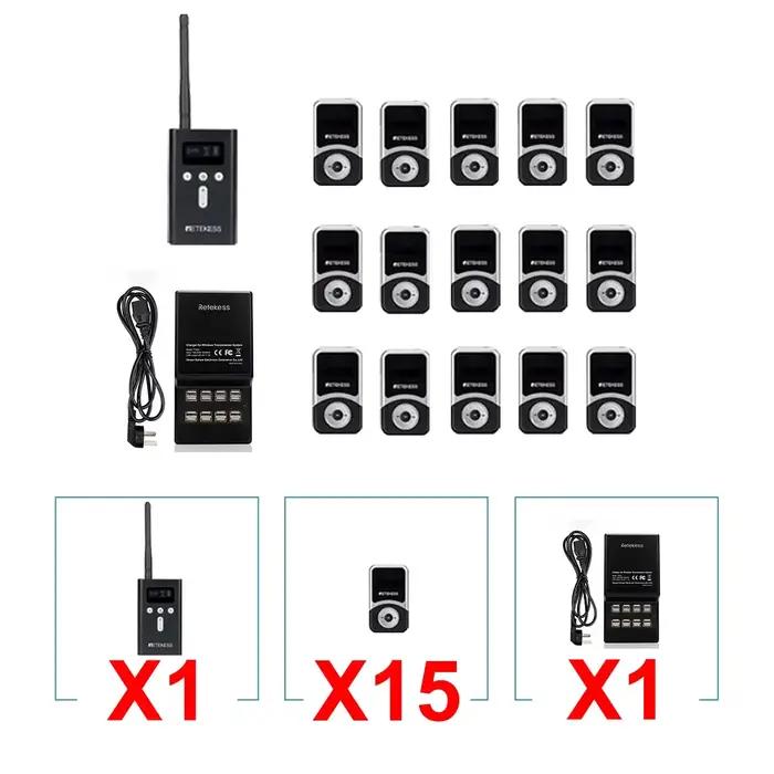 Retekess T130S Guide audio du système de guide touristique, 2e génération T130 micro transmetteur lo