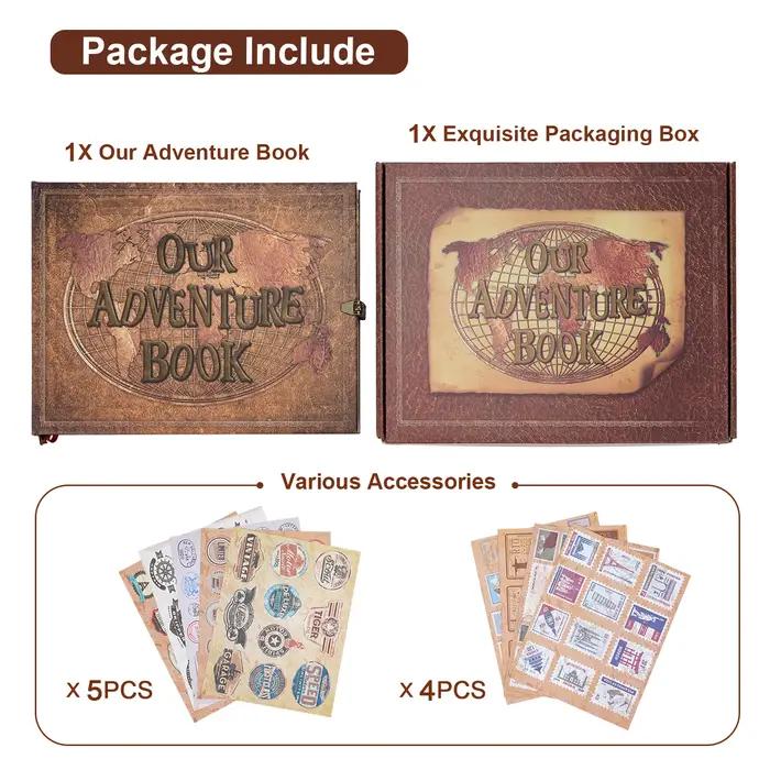 180 pages bricolage voyage Album Photo notre livre d'aventure en cuir rétro créatif anniversaire Alb