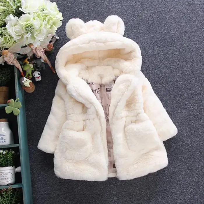Vêtements d'hiver pour bébés filles, manteau en fausse fourrure, veste polaire, combinaison de neige