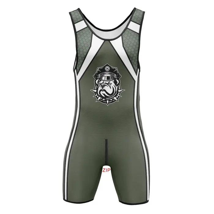 Singlet zipper homme déguisement sexy - Combinaison play drum pour powerlifting wrestling RT