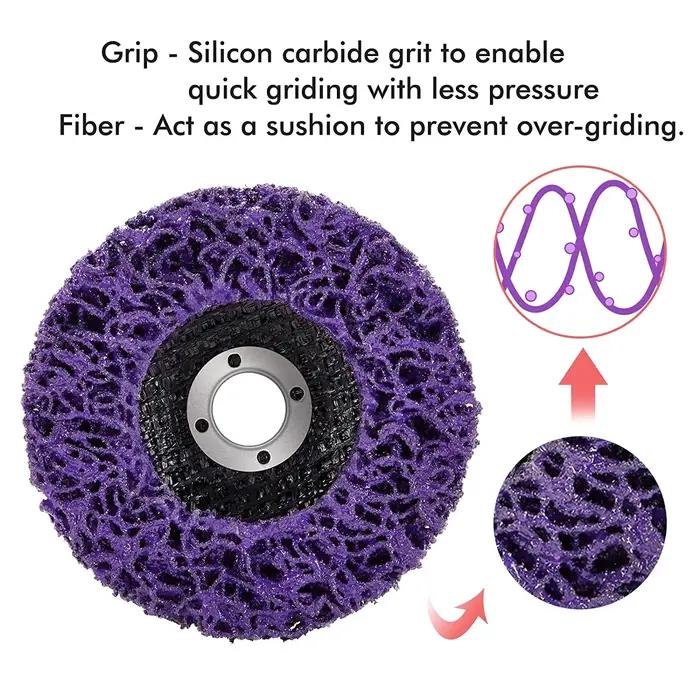Disque à bande Poly, roue Abrasive, dissolvant de peinture, meules propres pour motos, meuleuse d'an