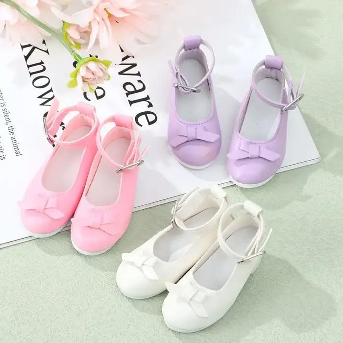 Chaussures de princesse à talons hauts en cuir PU, accessoires Kiev illage de beurre, bottes de joue