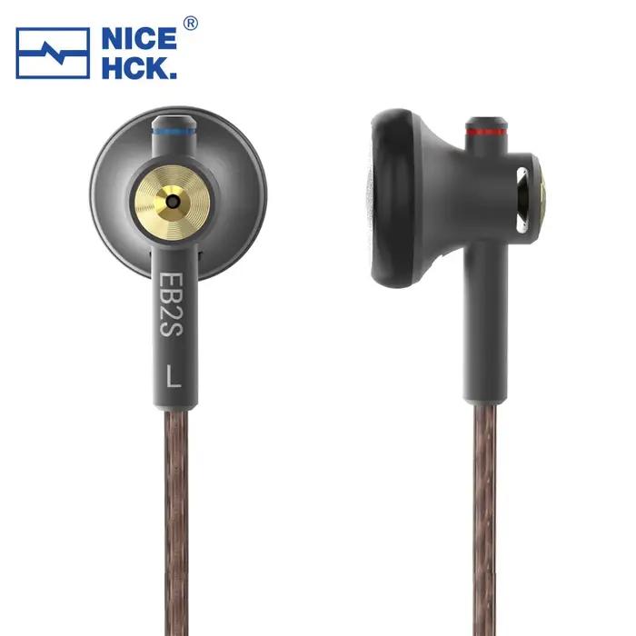 NICEHCK-Oreillette HIFI en métal CNC, EB2S, 3.5mm, 4.4mm, LCP Dynamic Music, Vocal Earphone, Wired H