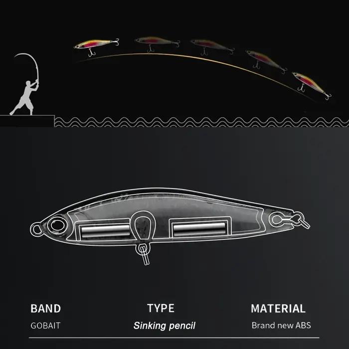 Crayon coulant 12g 24g leurre de pêche système de poids appât en Silicone triple crochet Swimbait Wo