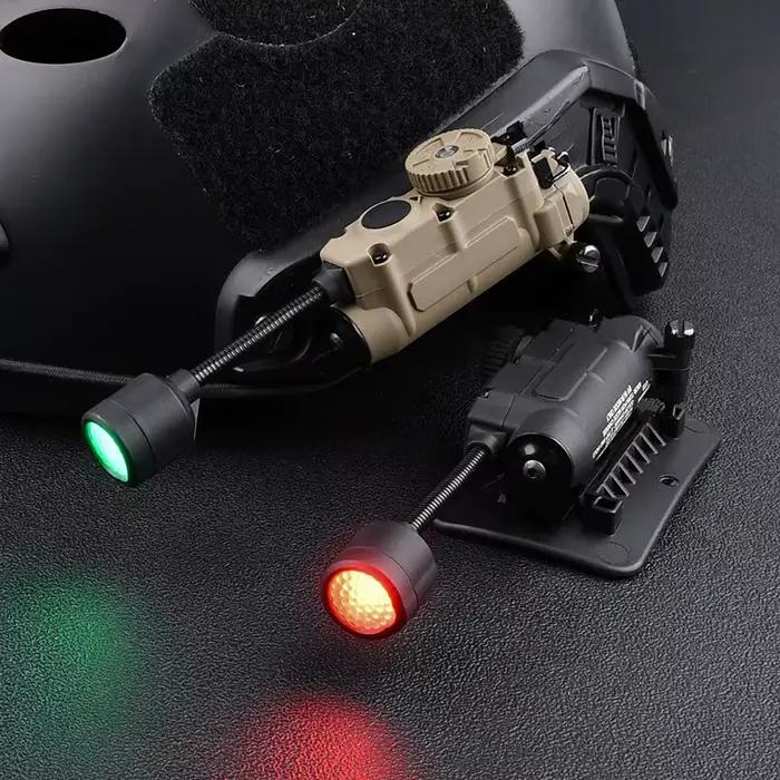 Sidewinder-Lampe frontale stroboscopique DulHelmet, lumière LED IR, rouge, vert, bleu, blanc, strobo