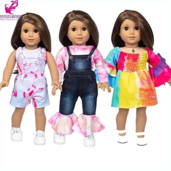 Vêtements de poupée pour fille de 18 pouces, pantalons en jean, ensemble de vêtements de poupée, man