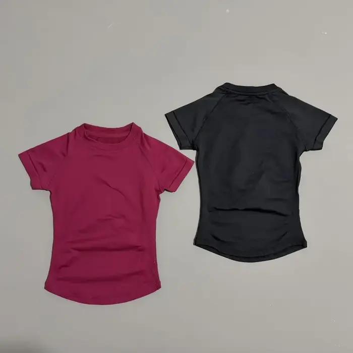 Haut de sport à manches courtes pour femme, t-shirt de course, t-shirt de sport d'été à manches cour