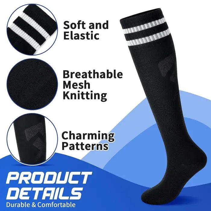 Loogdeel 2 paires de protège-tibia et chaussettes de football pour enfants en bas âge et jeunes, pro