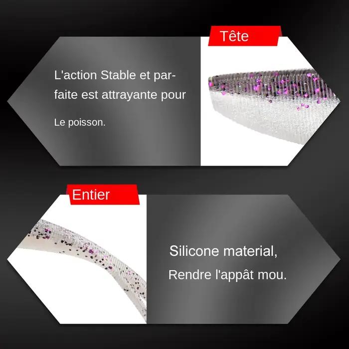 Spinpoler 2 "3" 4 "Seigneurs de pêche souples Jerk Minnow Shad Drop Shot appât souple Swimbait queue fendue pour bar tru
