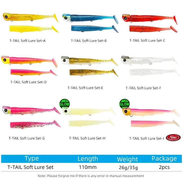 TSURINOYA T queue souple ver 110mm 35g Ultra longue coulée leurre de pêche pour bar flet pêche en me