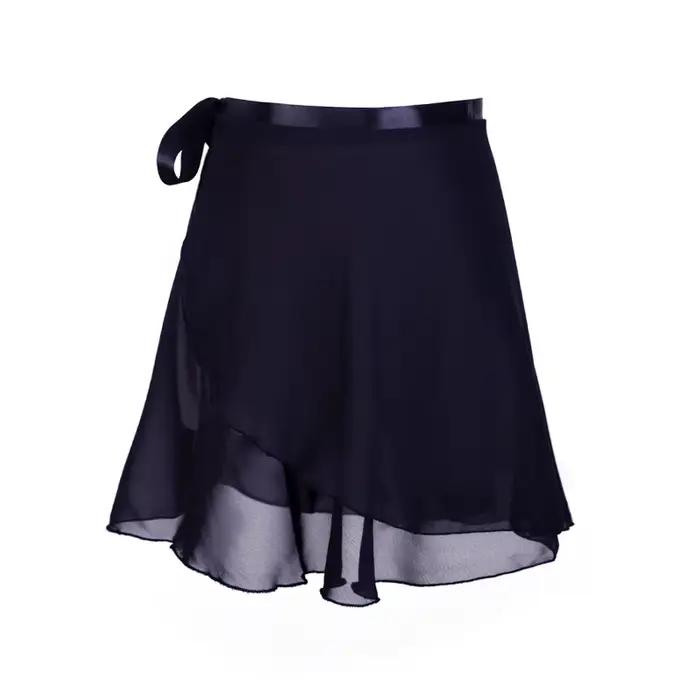 Adulte mousseline de soie ballet tutu danse jupe femmes filles gymnastique jupe portefeuille formati
